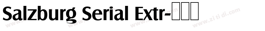 Salzburg Serial Extr字体转换
